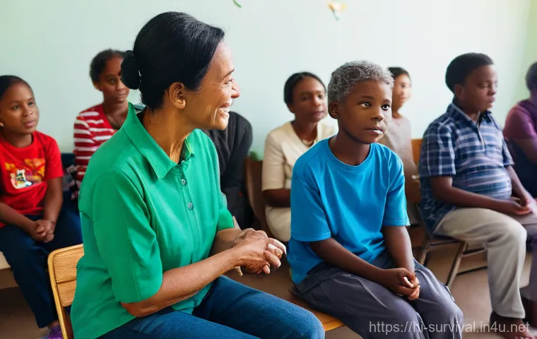 재난 발생 시 응급처치법 - **Image Prompt: Administering Basic First Aid for a Minor Injury**
    A clear, calm, and practical ...